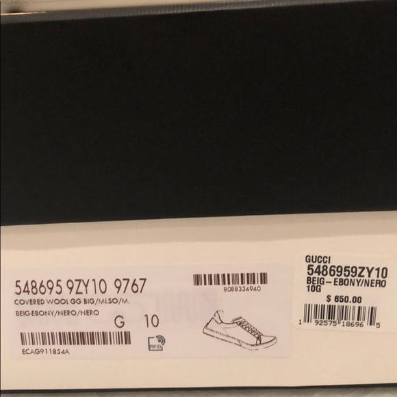 Authentic Gucci Covered Wool Sneaker - Picture 3 of 8